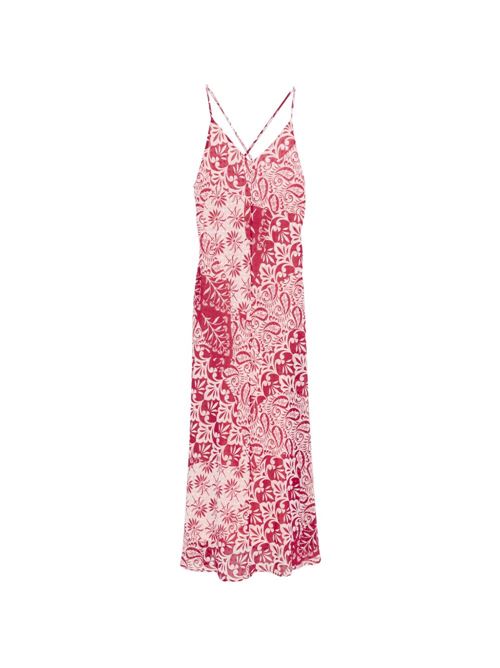 Abito donna Emme Marella lungo bandana rosso e rosa scollato EMME Marella | RADURA005